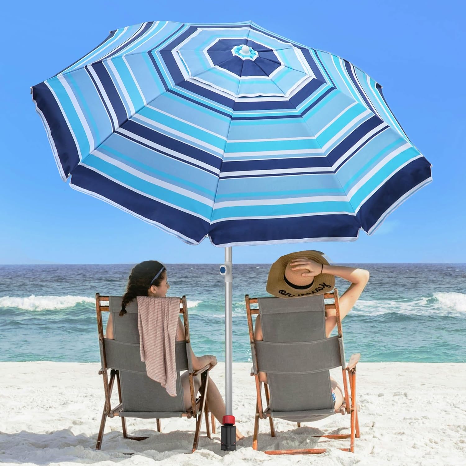 7ft High Wind Beach Umbrella thumbnail